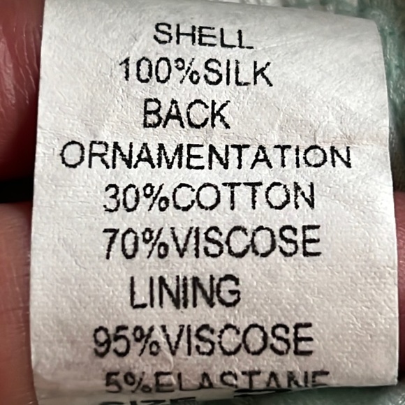 Giulia Silk Drape Embroidered back drape blouse with built in tank. - Picture 5 of 10